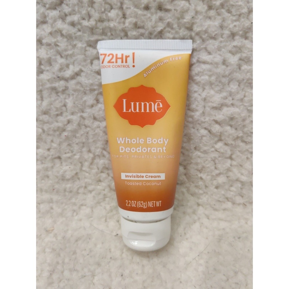 LUME Invisible Cream Clean Tangerine Whole Body Deodorant 2.2 Oz - ALUMINUM FREE